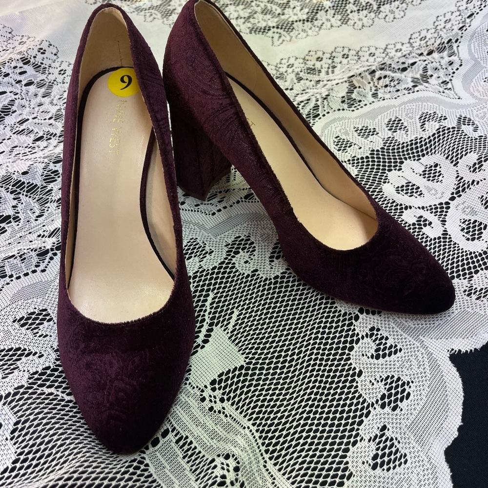 Nine West Dark Purple Velvet Pumps